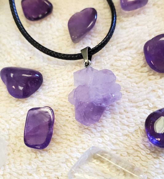 Amethyst Crystal Necklace (0026)