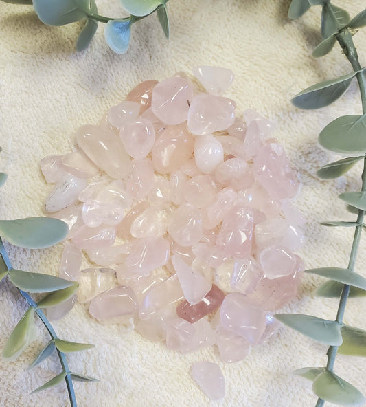 100g Small - Medium Rose Quartz tumbles (0078)