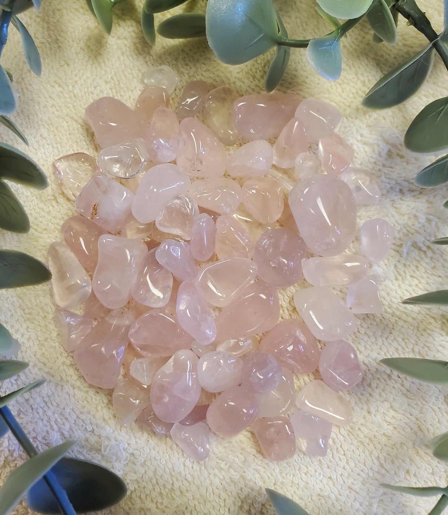 100g Small - Medium Rose Quartz tumbles (0079)