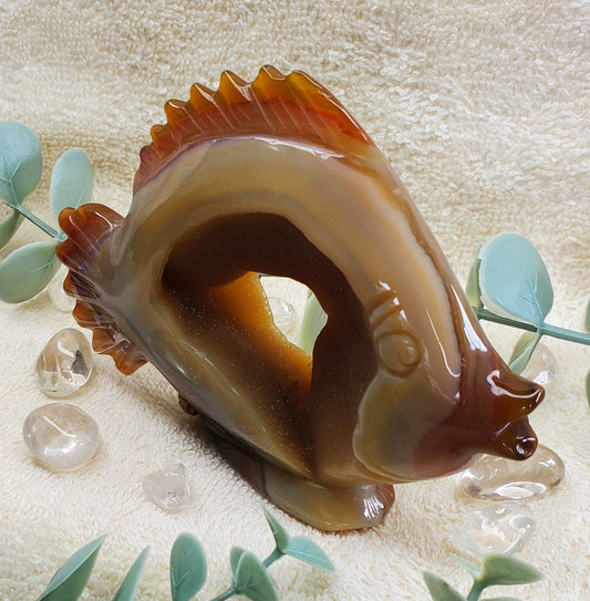 Stunning Agate Druzy Fish 120mm (0147)